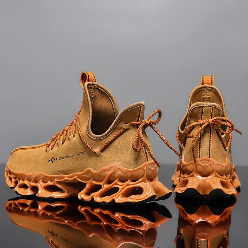 Men Running Shoes Waterproof Leather