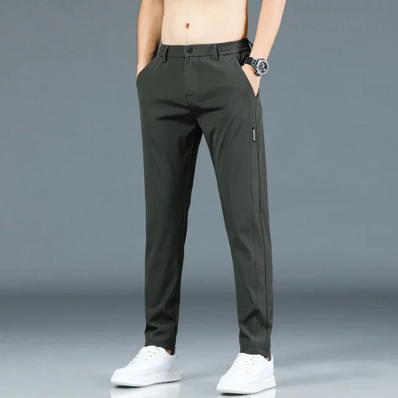 2024 Summer New Thin Ice Silk Stretch Men's Pants