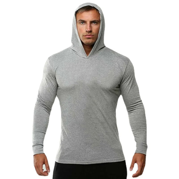 New Fashion Mens Long Sleeve T Shirts Cotton Fitness