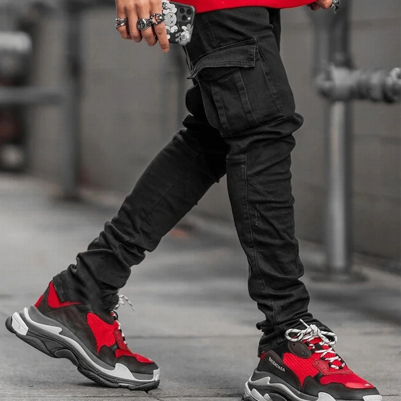 Street Elastic Jeans Men Joggers