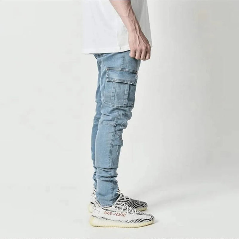 Street Elastic Jeans Men Joggers