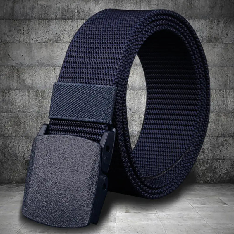 Men Belt Adjustable Exquisite Buckle Male Jeans Belt