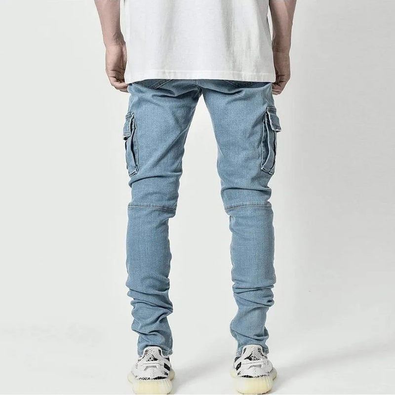 Street Elastic Jeans Men Joggers