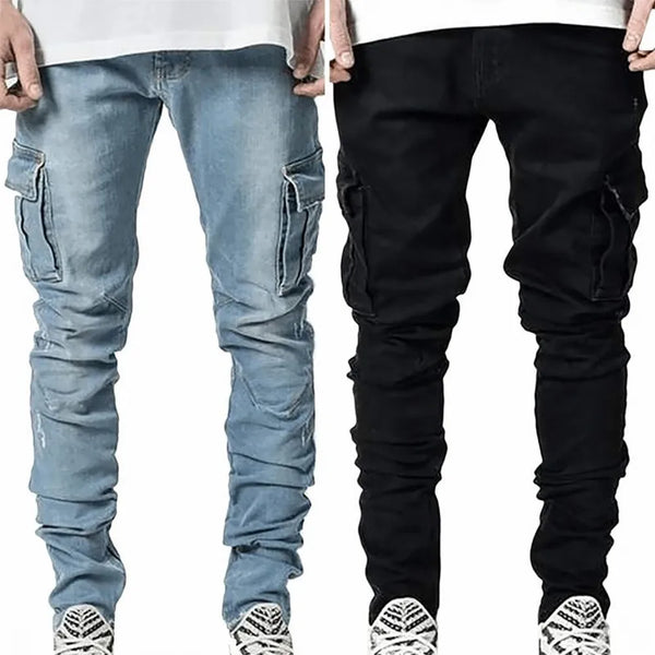 Street Elastic Jeans Men Joggers