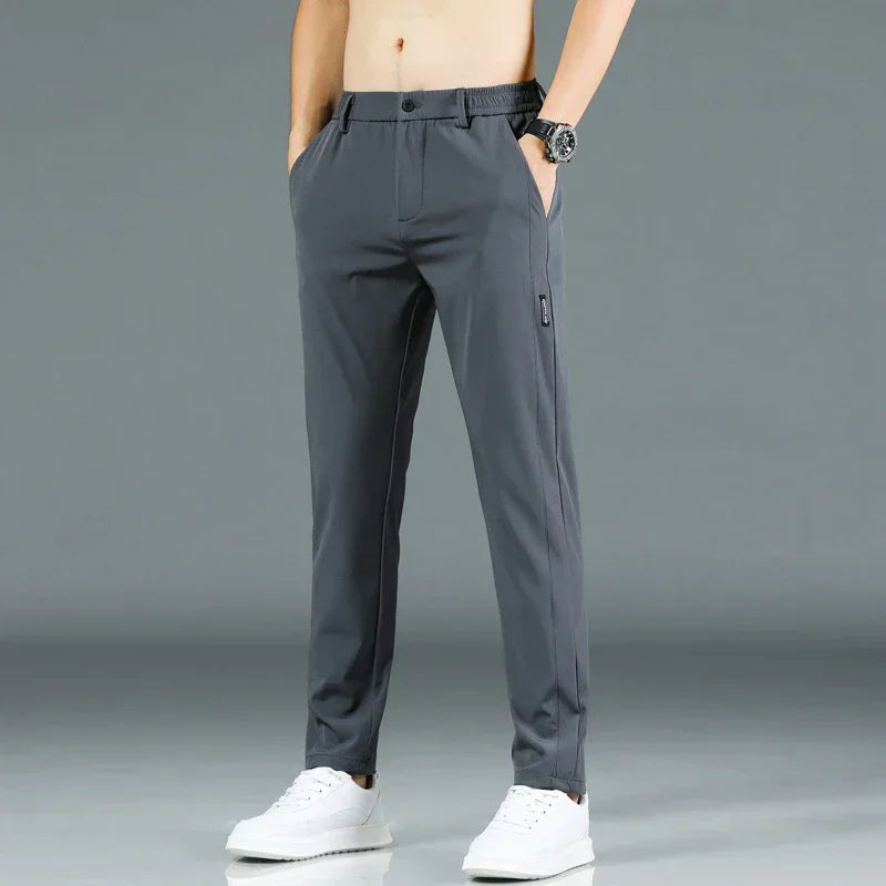 2024 Summer New Thin Ice Silk Stretch Men's Pants