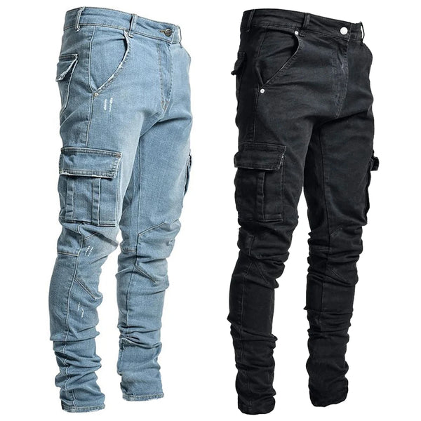 Street Elastic Jeans Men Joggers