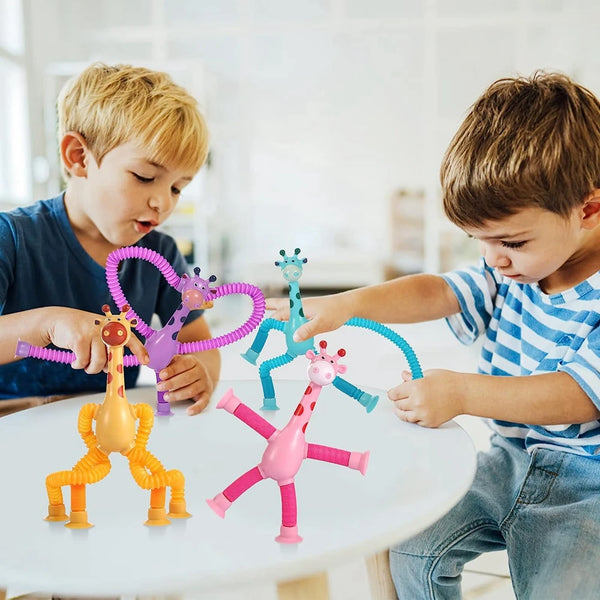 Set of 4 Colorful Giraffes for Endless Fun