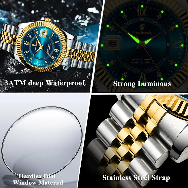 POEDAGAR Luxury Sport Wrist Watch For Man Waterproof