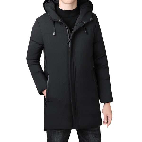 Casual Fashion Long Thicken Outwear Parkas Jacket Men Winter