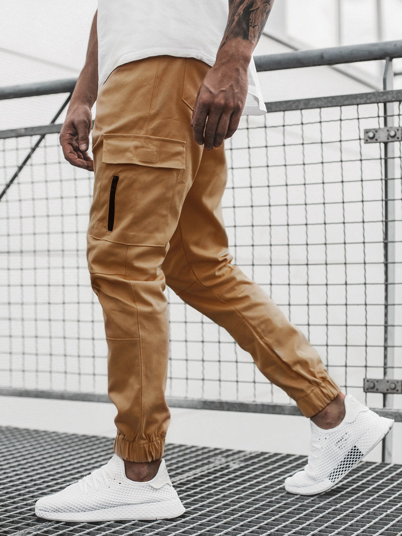 Men's Side Zipper Pocket Decoration Casual Long Pants